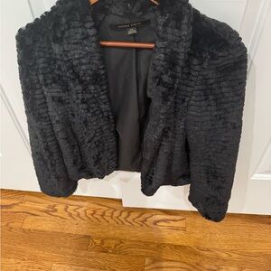 Chic Black Faux Fur Jacket by